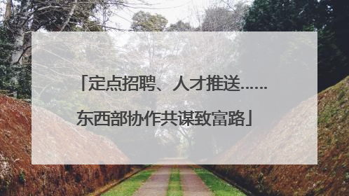 定点招聘、人才推送……东西部协作共谋致富路