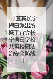宜宾长宁梅白派出所携手宜宾长宁梅白学校共筑校园法治安全防线
