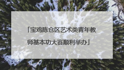 宝鸡陈仓区艺术类青年教师基本功大赛顺利举办