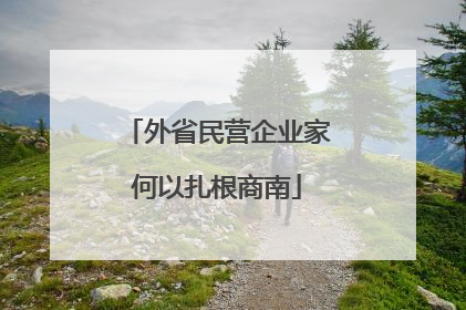外省民营企业家何以扎根商南