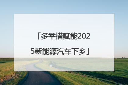 多举措赋能2025新能源汽车下乡