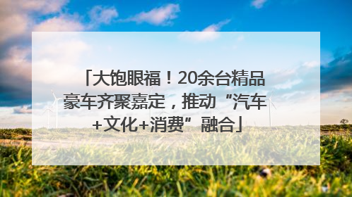 大饱眼福！20余台精品豪车齐聚嘉定，推动“汽车+文化+消费”融合