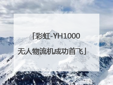 彩虹-YH1000无人物流机成功首飞