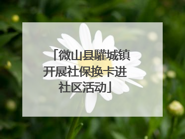 微山县驩城镇开展社保换卡进社区活动
