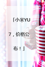 小米YU7，价格公布！