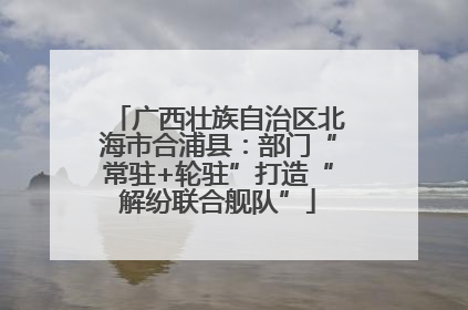 广西壮族自治区北海市合浦县：部门“常驻+轮驻”打造“解纷联合舰队”