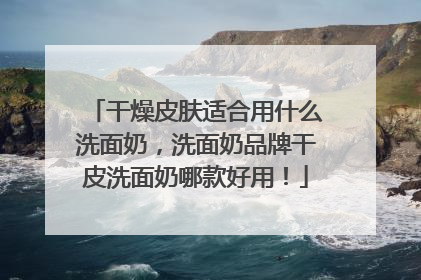 干燥皮肤适合用什么洗面奶，洗面奶品牌干皮洗面奶哪款好用！
