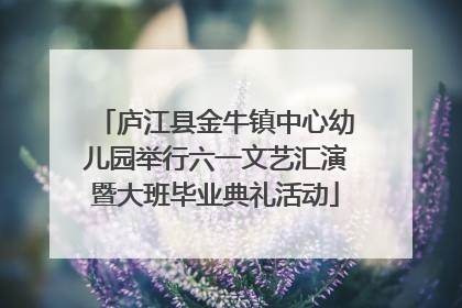 庐江县金牛镇中心幼儿园举行六一文艺汇演暨大班毕业典礼活动