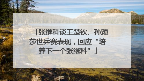 张继科谈王楚钦、孙颖莎世乒赛表现，回应“培养下一个张继科”