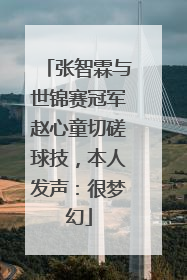 张智霖与世锦赛冠军赵心童切磋球技，本人发声：很梦幻