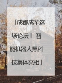 成都成华这场论坛上 智能机器人黑科技集体亮相