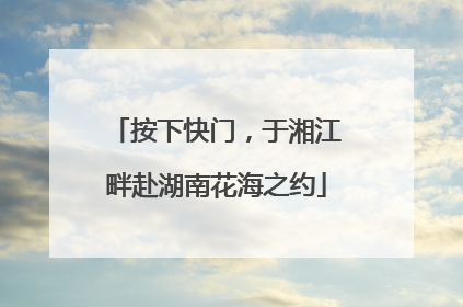 按下快门，于湘江畔赴湖南花海之约