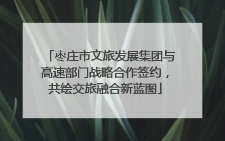 枣庄市文旅发展集团与高速部门战略合作签约，共绘交旅融合新蓝图