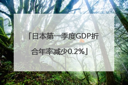 日本第一季度GDP折合年率减少0.2%