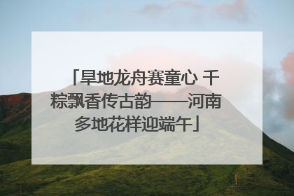 旱地龙舟赛童心 千粽飘香传古韵——河南多地花样迎端午