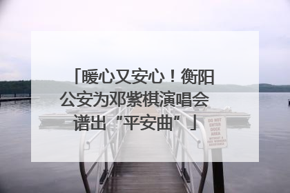 暖心又安心！衡阳公安为邓紫棋演唱会谱出“平安曲”
