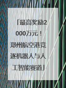 最高奖励2000万元！郑州航空港竞逐机器人与人工智能赛道