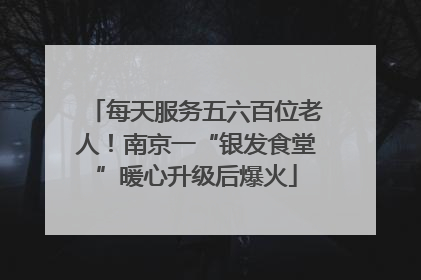 每天服务五六百位老人！南京一“银发食堂”暖心升级后爆火