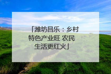 潍坊昌乐：乡村特色产业旺 农民生活更红火