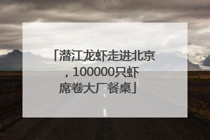 潜江龙虾走进北京，100000只虾席卷大厂餐桌