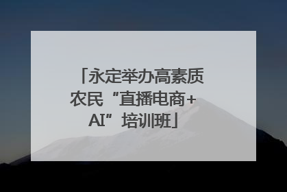 永定举办高素质农民“直播电商+AI”培训班