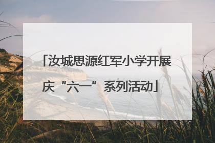 汝城思源红军小学开展庆“六一”系列活动