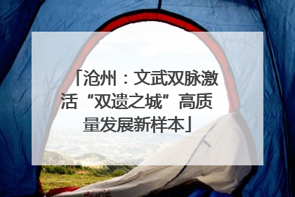 沧州：文武双脉激活“双遗之城”高质量发展新样本
