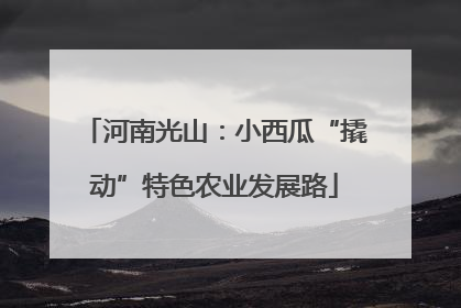 河南光山：小西瓜“撬动”特色农业发展路