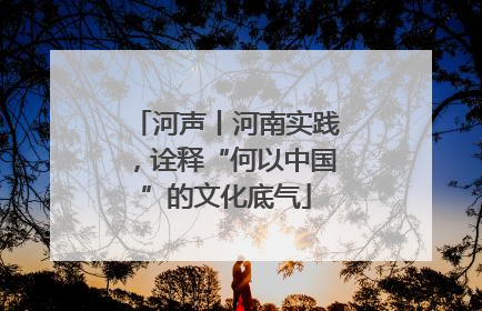 河声丨河南实践，诠释“何以中国”的文化底气