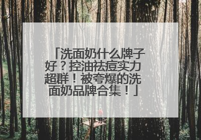 洗面奶什么牌子好?控油祛痘实力超群!被夸爆的洗面奶品牌合集!