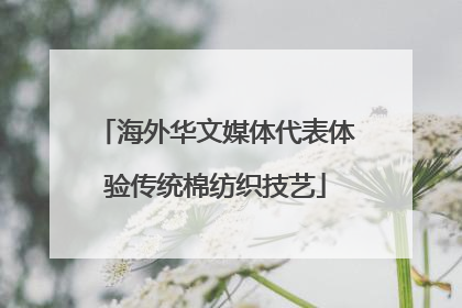 海外华文媒体代表体验传统棉纺织技艺