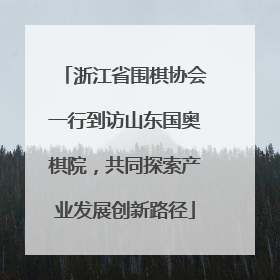 浙江省围棋协会一行到访山东国奥棋院，共同探索产业发展创新路径