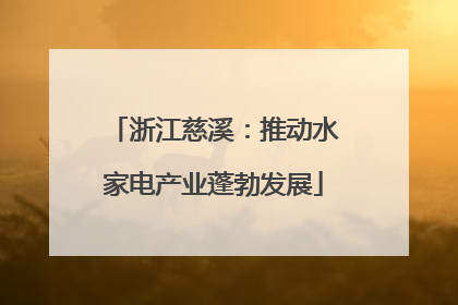 浙江慈溪：推动水家电产业蓬勃发展