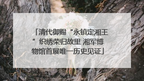 清代御赐“永镇定湘王”织绣荣归故里 湘军博物馆首展唯一历史见证