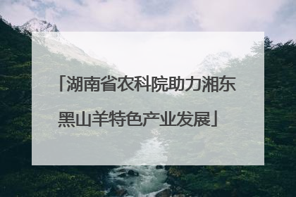 湖南省农科院助力湘东黑山羊特色产业发展