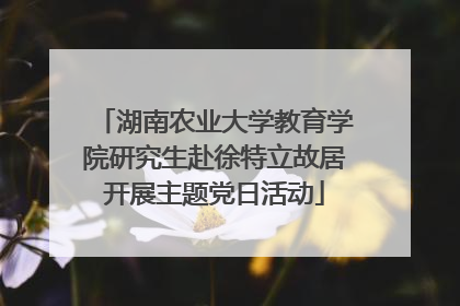 湖南农业大学教育学院研究生赴徐特立故居开展主题党日活动
