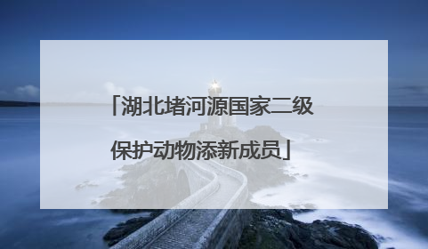 湖北堵河源国家二级保护动物添新成员