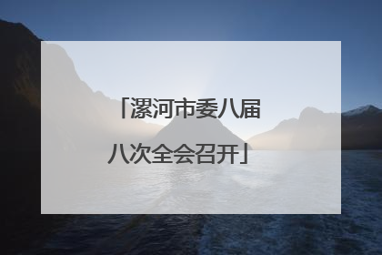 漯河市委八届八次全会召开