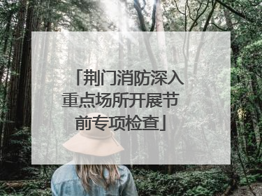 荆门消防深入重点场所开展节前专项检查