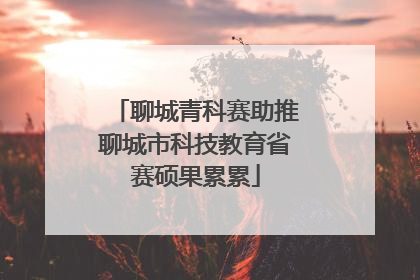 聊城青科赛助推聊城市科技教育省赛硕果累累