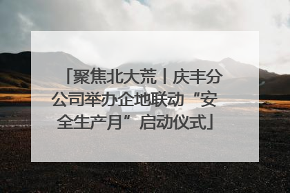聚焦北大荒丨庆丰分公司举办企地联动“安全生产月”启动仪式
