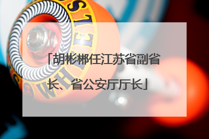 胡彬郴任江苏省副省长、省公安厅厅长