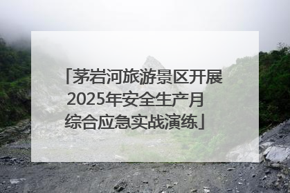 茅岩河旅游景区开展2025年安全生产月综合应急实战演练