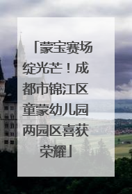 蒙宝赛场绽光芒！成都市锦江区童蒙幼儿园两园区喜获荣耀