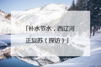 补水节水，西辽河正复苏（探访）