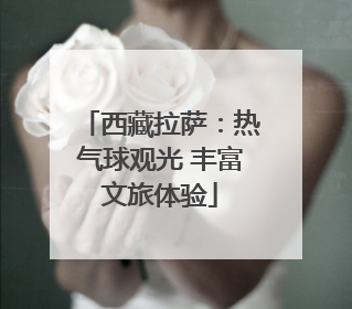 西藏拉萨：热气球观光 丰富文旅体验