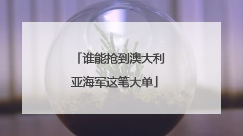 谁能抢到澳大利亚海军这笔大单