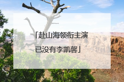 赴山海领衔主演已没有李凯馨