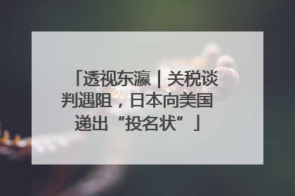 透视东瀛｜关税谈判遇阻，日本向美国递出“投名状”