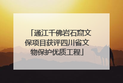 通江千佛岩石窟文保项目获评四川省文物保护优质工程